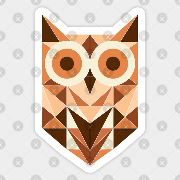 Geometric Owl Sticker by Delicious Art